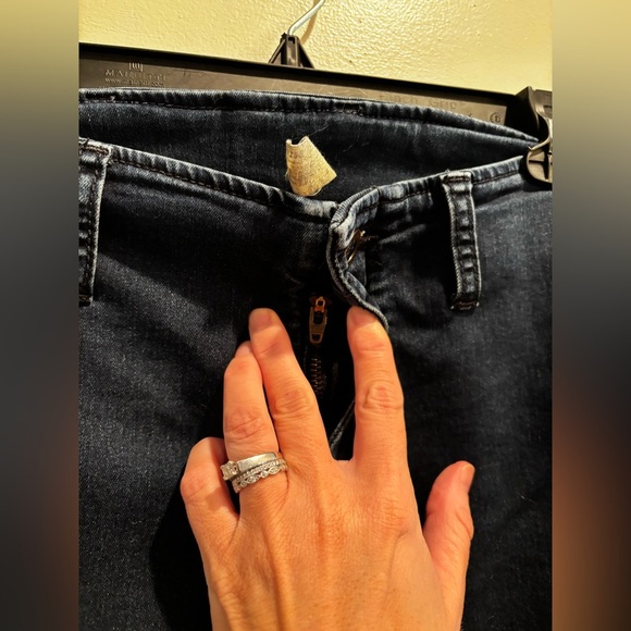 Free People Dark Blue Flare Jeans size 29 pull-on clean simple neutral basic - Picture 16 of 16